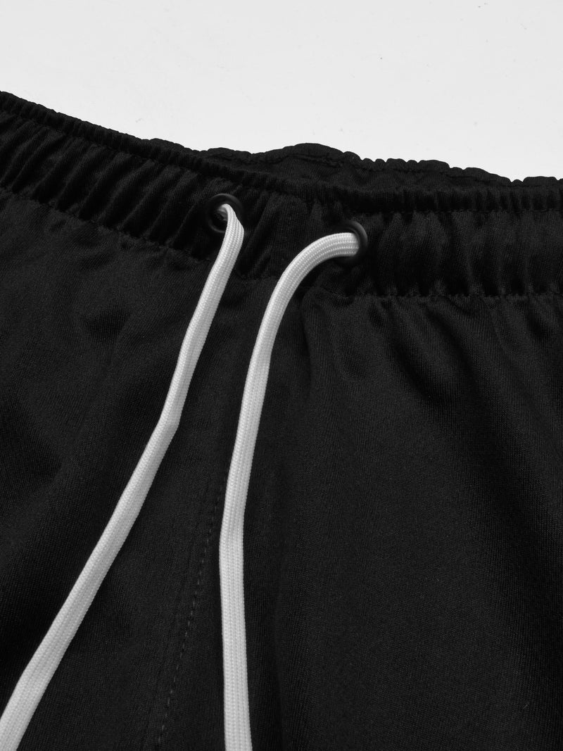 Louis Vicaci Summer Active Wear Tracksuit For Men-Black with Grey Pannels-RT2429