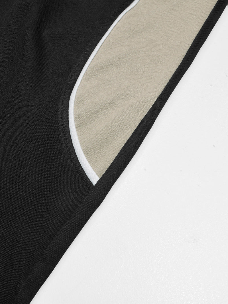 Louis Vicaci Summer Active Wear Tracksuit For Men-Black with Grey Pannels-RT2429