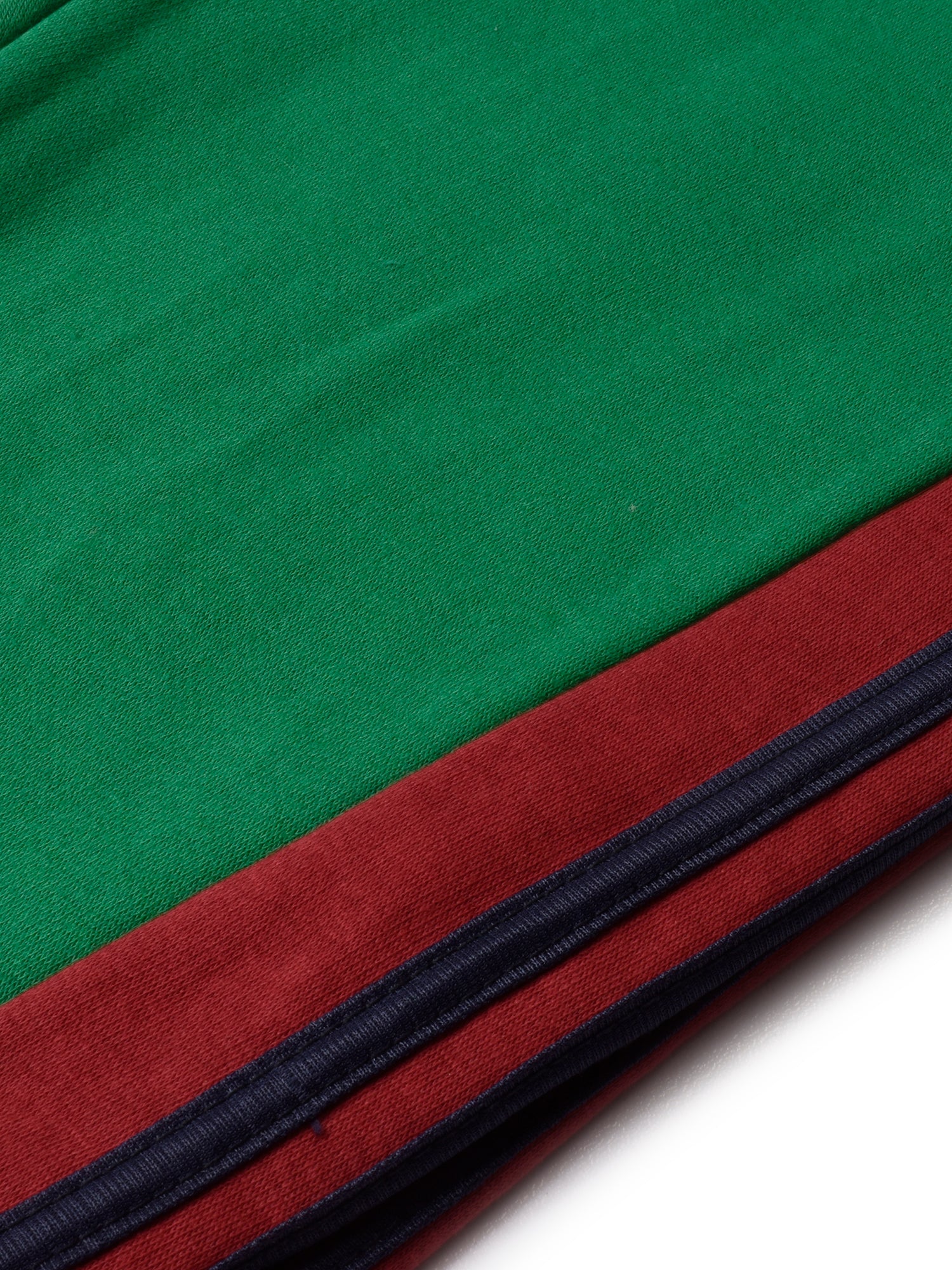 Louis Vicaci Fleece Zipper Tracksuit For Ladies-Green Melange with Black Stripe-BR266