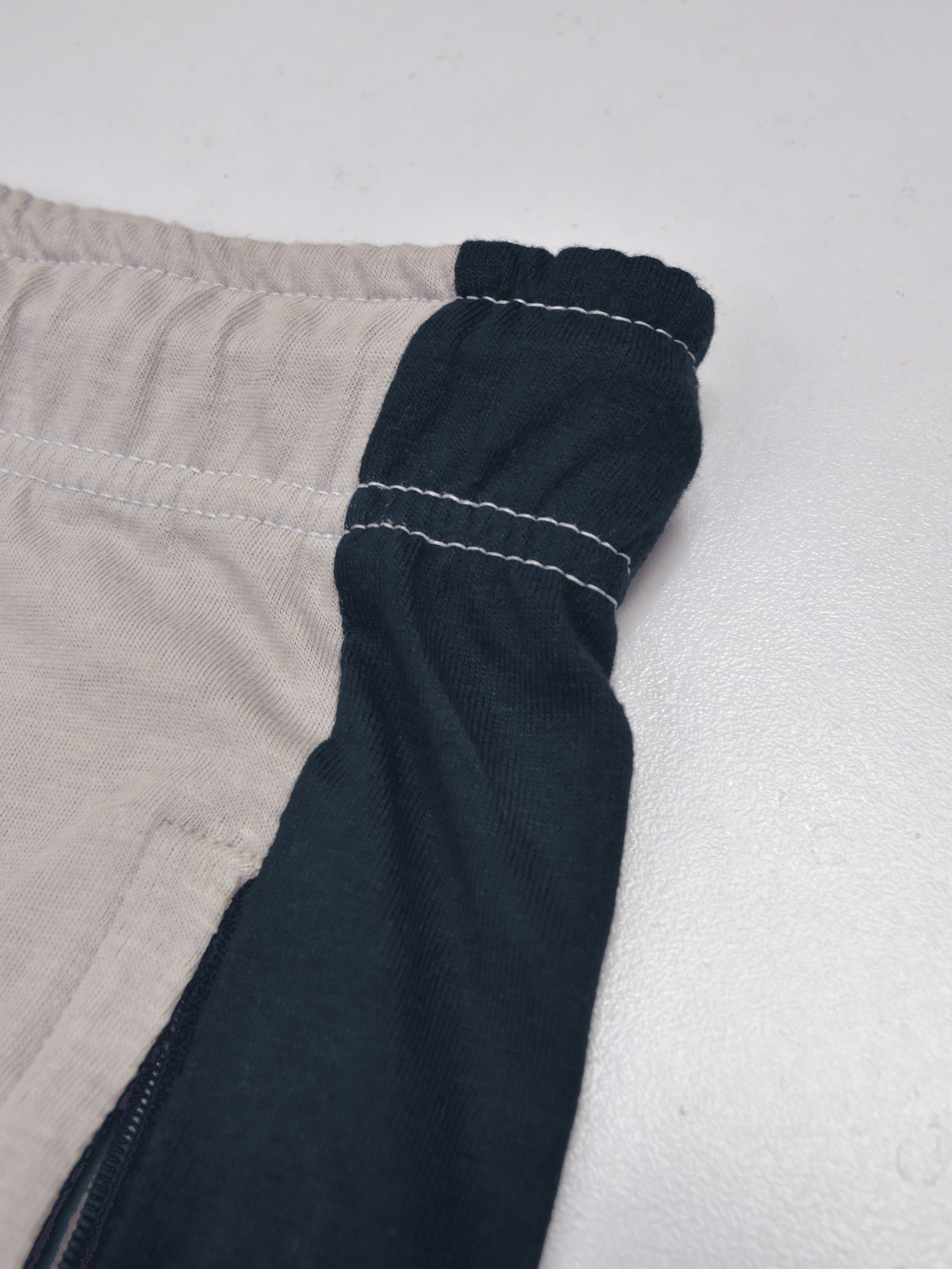 Summer Single Jersey Slim Fit Trouser For Men-Light Tea Pink With Navy Stripe-RT2098