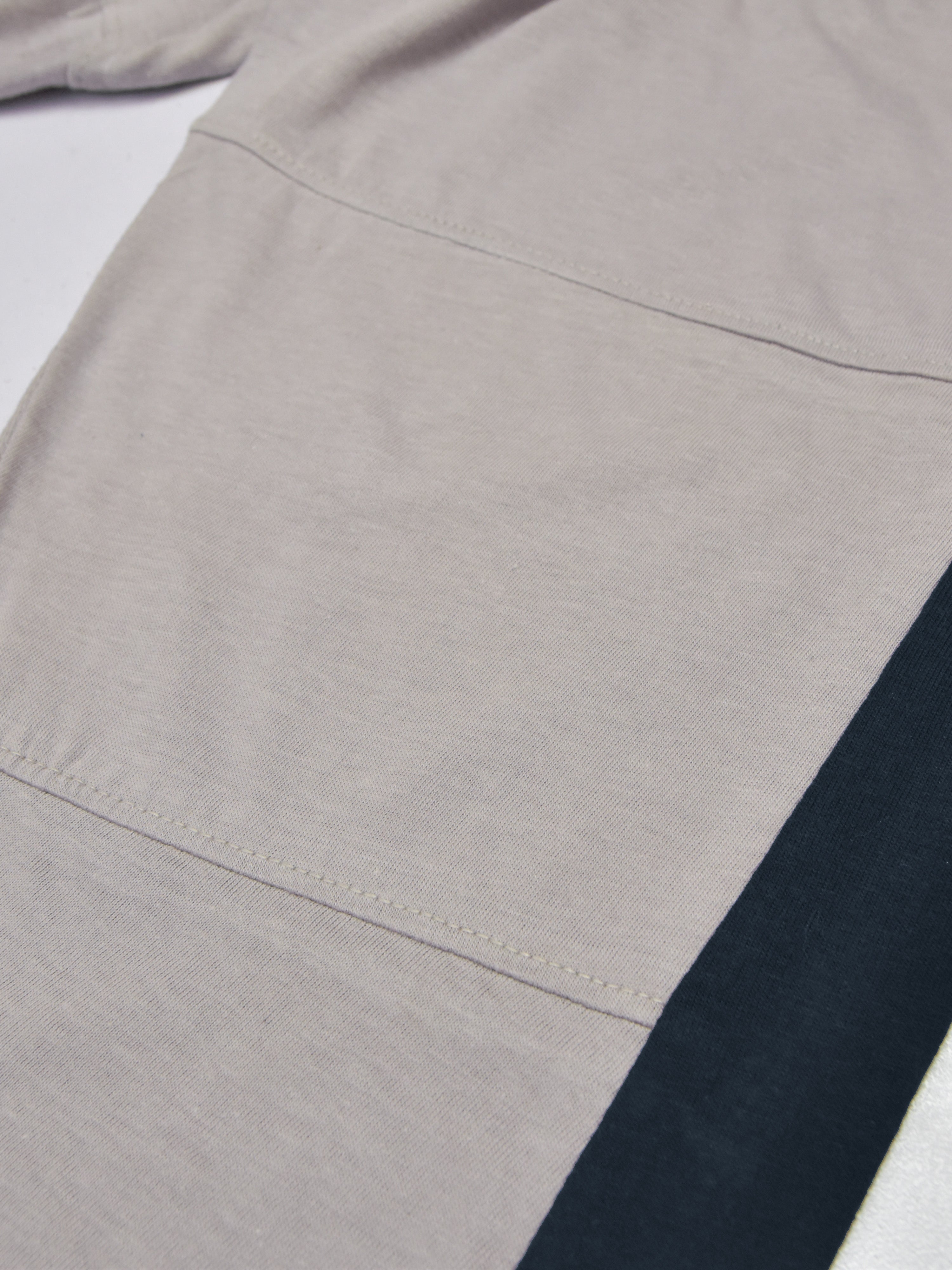 Summer Single Jersey Slim Fit Trouser For Men-Light Tea Pink With Navy Stripe-RT2098