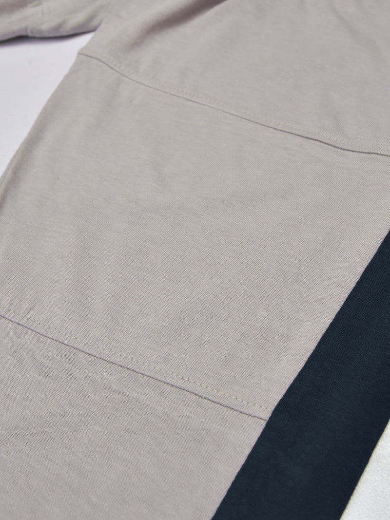 Summer Single Jersey Slim Fit Trouser For Men-Light Tea Pink With Navy Stripe-RT2098