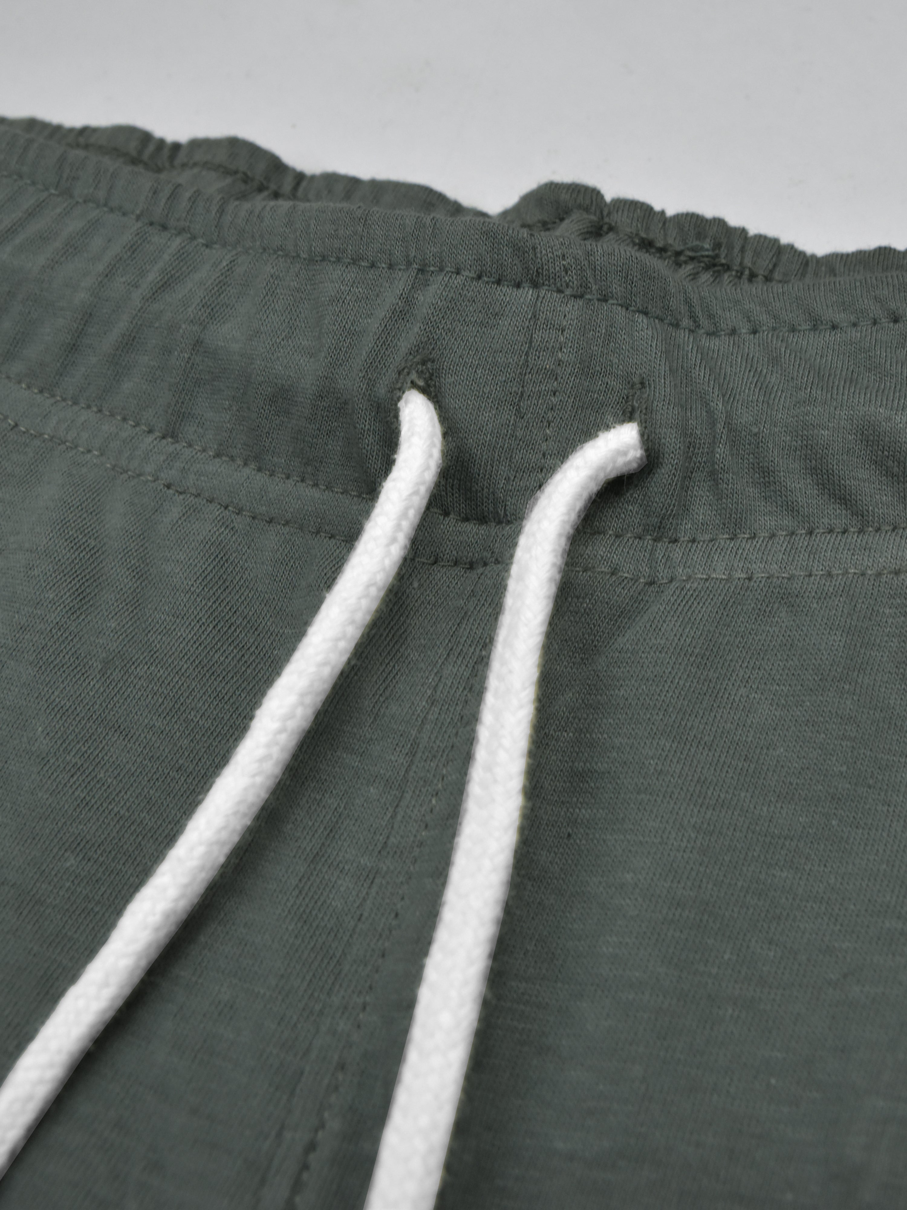 Summer Single Jersey Slim Fit Trouser For Men-Grey With Light Pink Stripes-RT2103