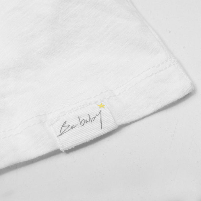 Zara Baby Crew Neck Half Sleeve Tee Shirt-White-RT624