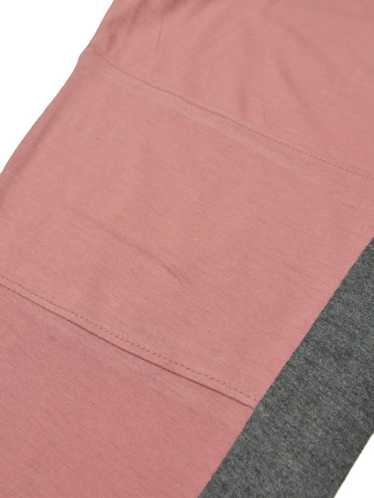 Summer Single Jersey Slim Fit Trouser For Men-Light Pink With Charcoal Melange Stripe-RT109