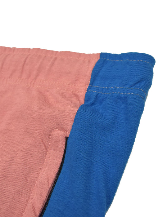 Summer Single Jersey Slim Fit Trouser For Men-Light pink With Blue Stripes-SP6699