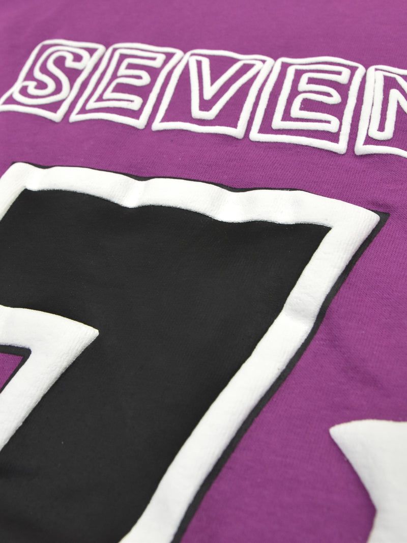 7 Star Single Jersey Crew Neck Tee Shirt For Kids-Magenta-RT232