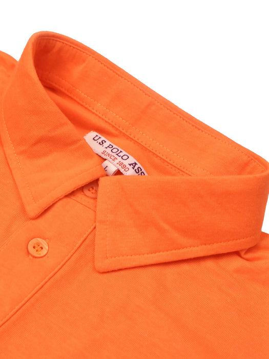 U.S.P.A Polo Shirt For Men-Orange & Dark Navy-RT35