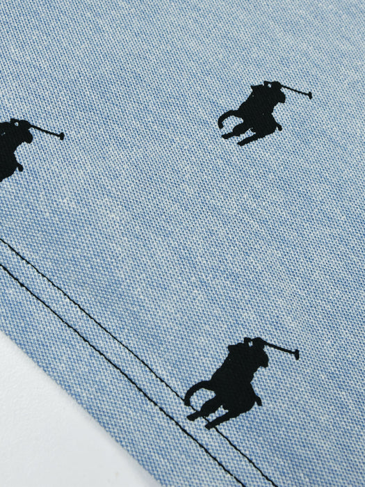 Summer Polo Shirt For Men-Sky Blue Melange-RT45