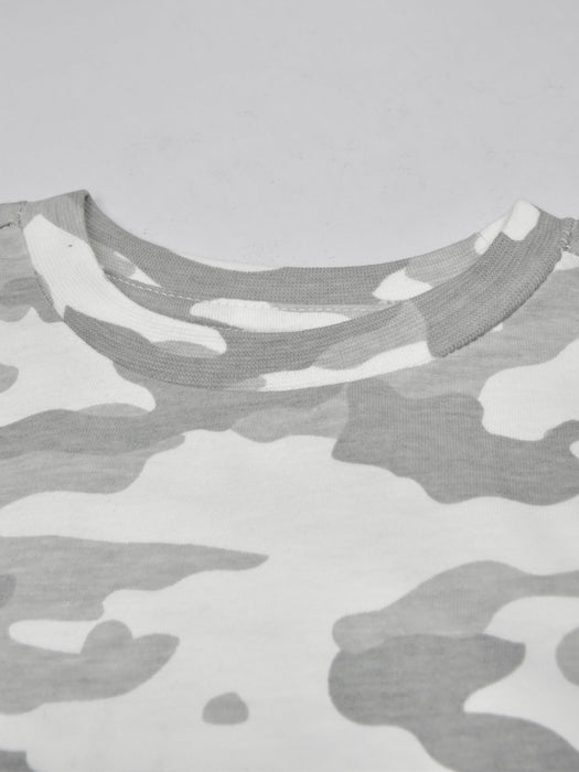 Maxx Crew Neck Long Sleeve Single Jersey Tee Shirt For Kids-Camouflage-RT2117