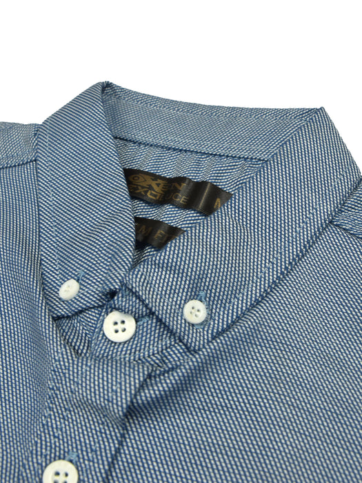 Oxen Nexoluce Premium Slim Fit Casual Shirt For Men-Blue Melange-SP6674