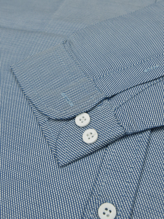 Oxen Nexoluce Premium Slim Fit Casual Shirt For Men-Blue Melange-SP6674