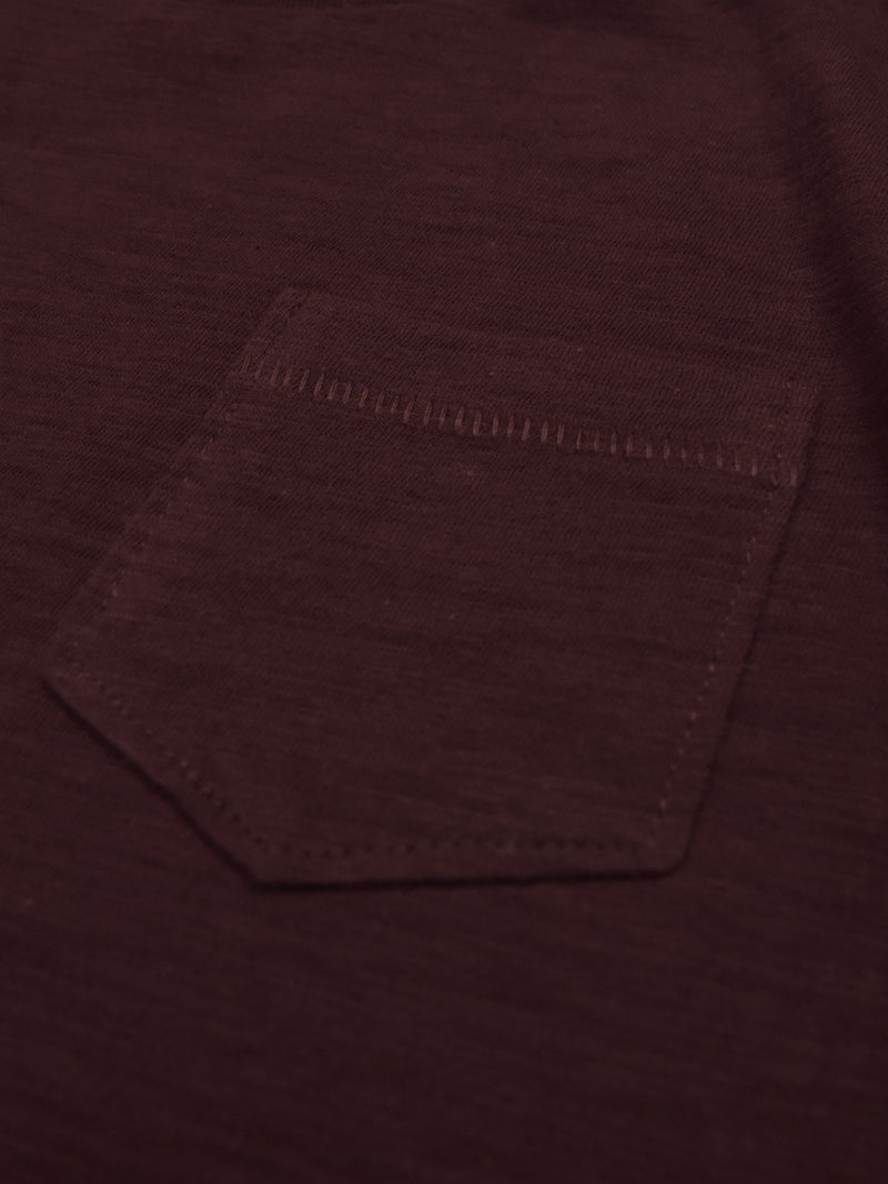 Maxx Crew Neck Long Sleeve Single Jersey Tee Shirt For Kids-Maroon Melange-RT2118