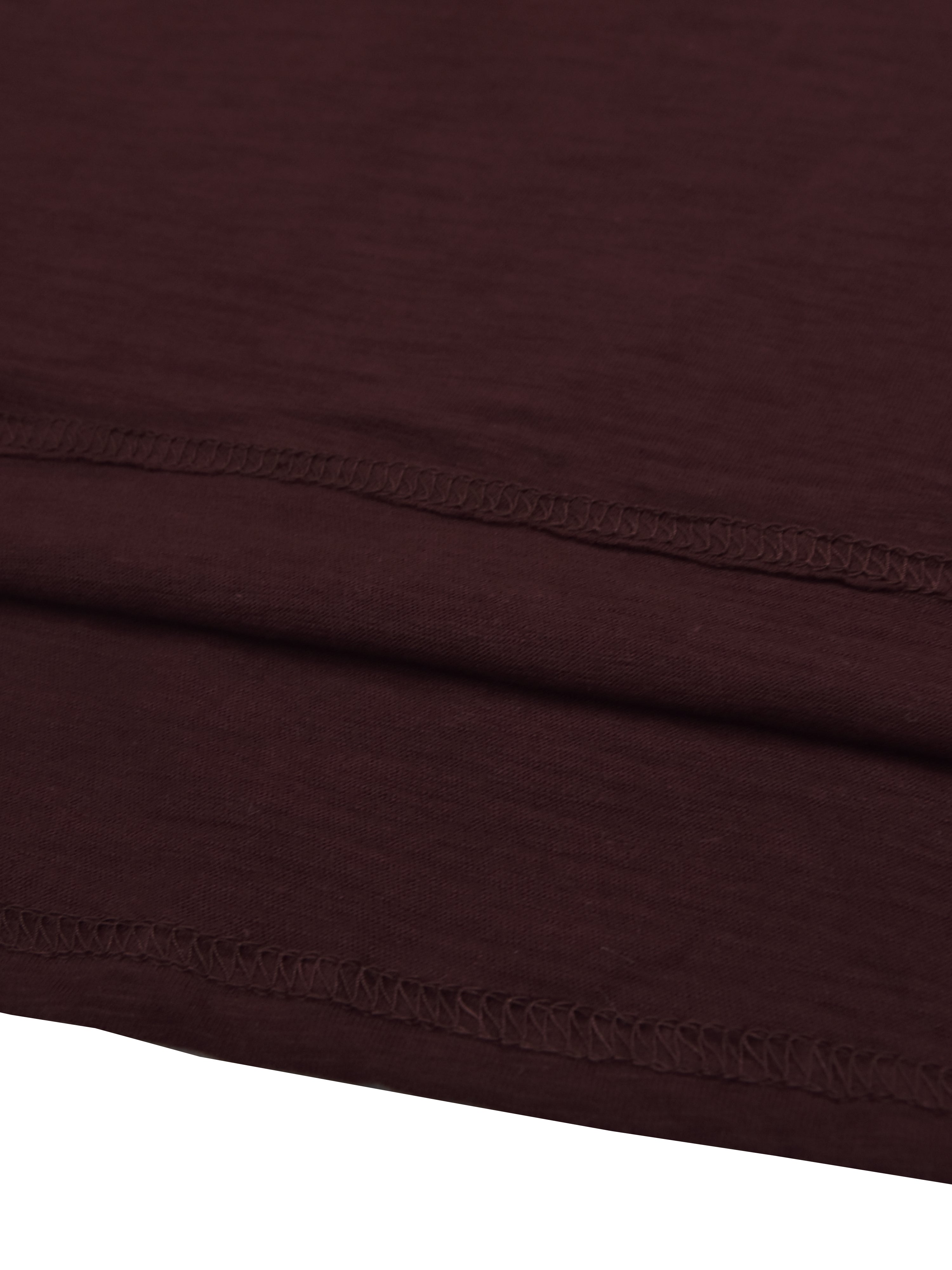 Maxx Crew Neck Long Sleeve Single Jersey Tee Shirt For Kids-Maroon Melange-RT2118