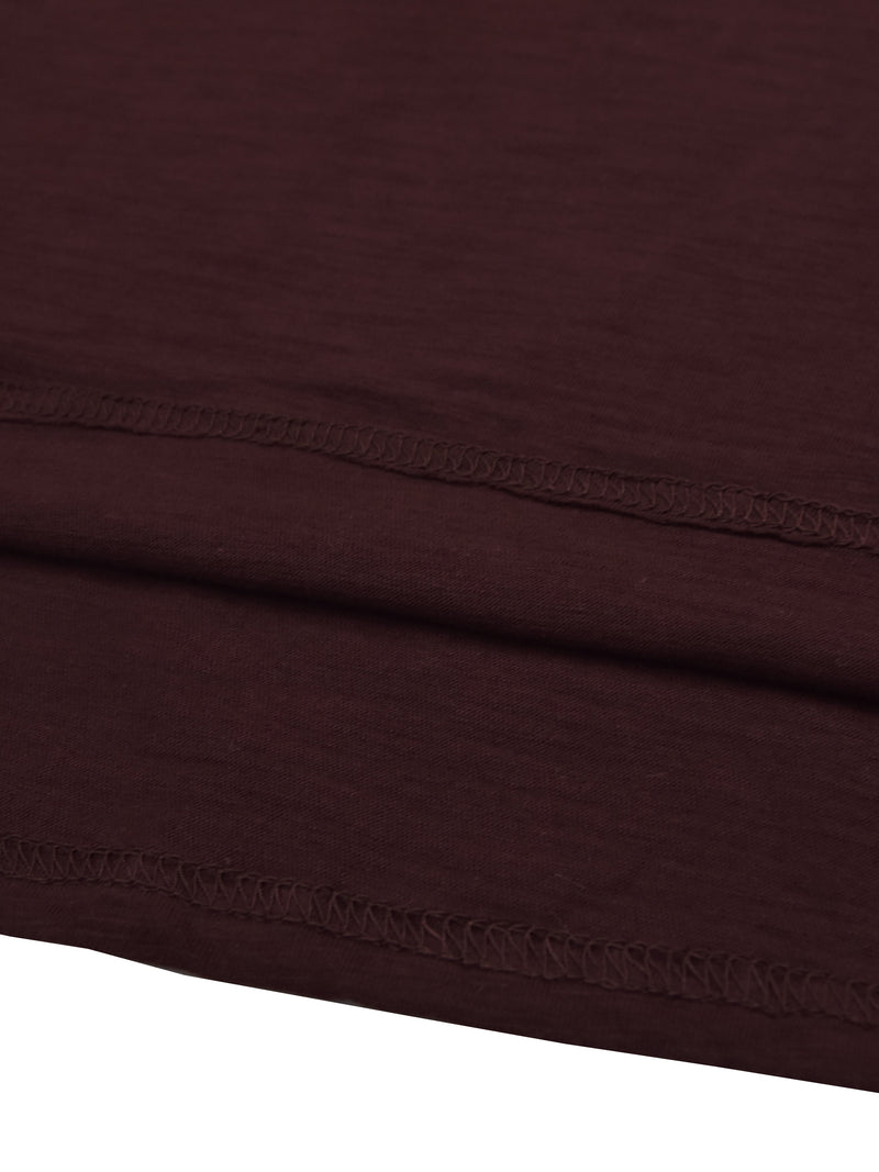 Maxx Crew Neck Long Sleeve Single Jersey Tee Shirt For Kids-Maroon Melange-RT2118