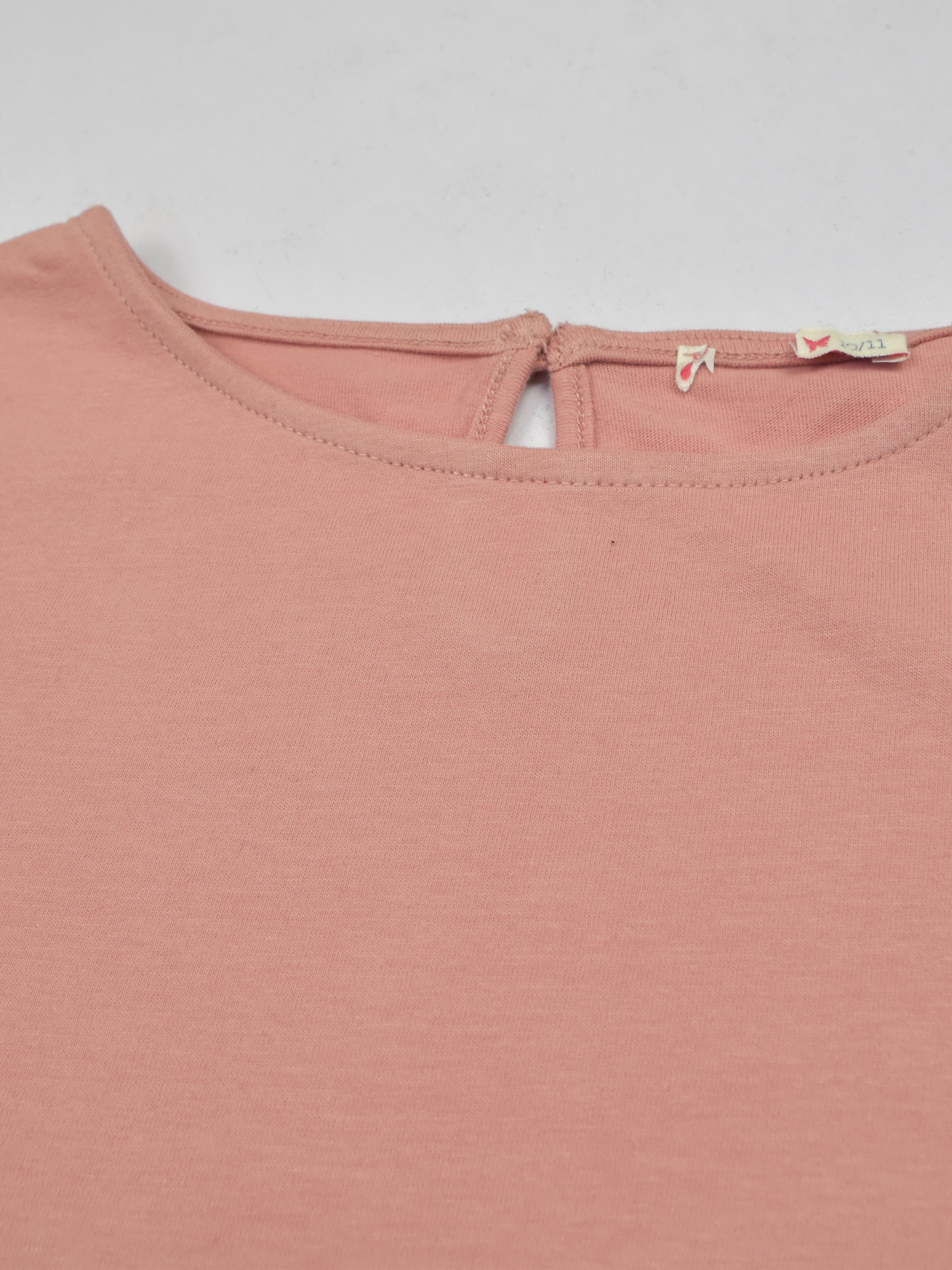 Maxx Single Jersey Half Sleeve Crew Neck Tee Shirt For Girls-Tea Pink-RT730