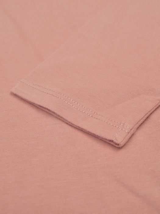 Maxx Single Jersey Half Sleeve Crew Neck Tee Shirt For Girls-Tea Pink-RT730