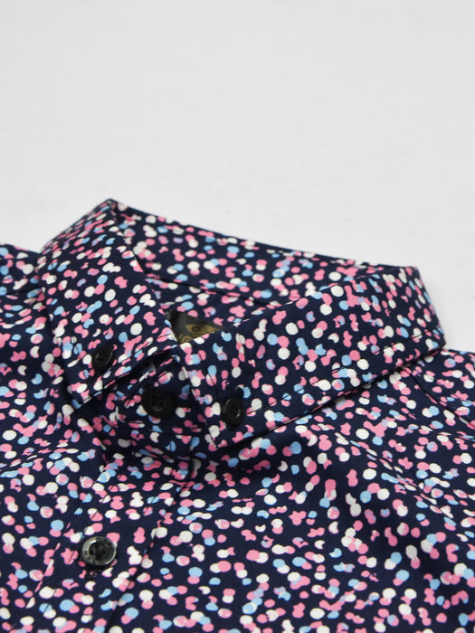 Oxen Nexoluce Premium Slim Fit Casual Shirt For Men-Allover Floral Print-NA14238