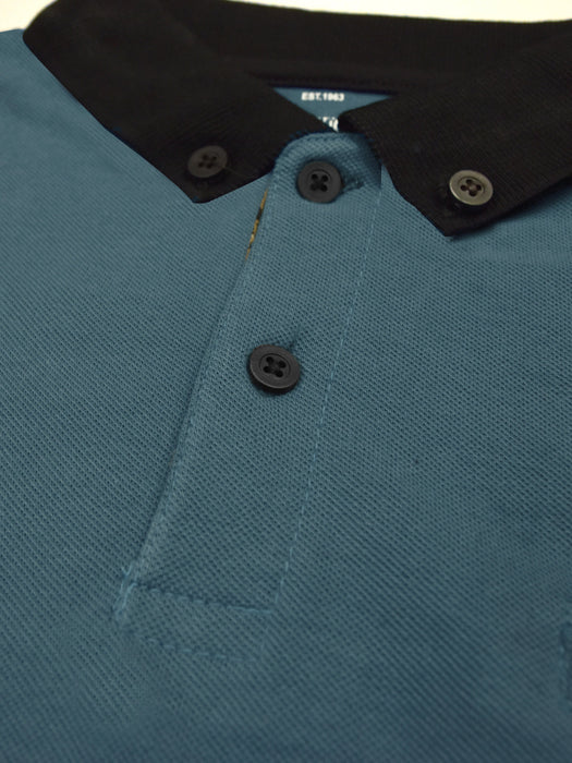 LV Summer Polo Shirt For Men-Slate Blue with Black-RT2362
