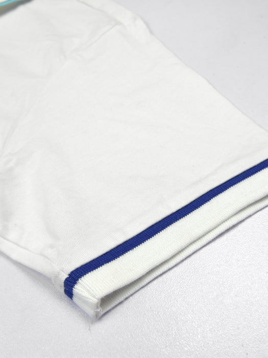 Summer Single Jersey Polo Shirt For Men-White-RT754
