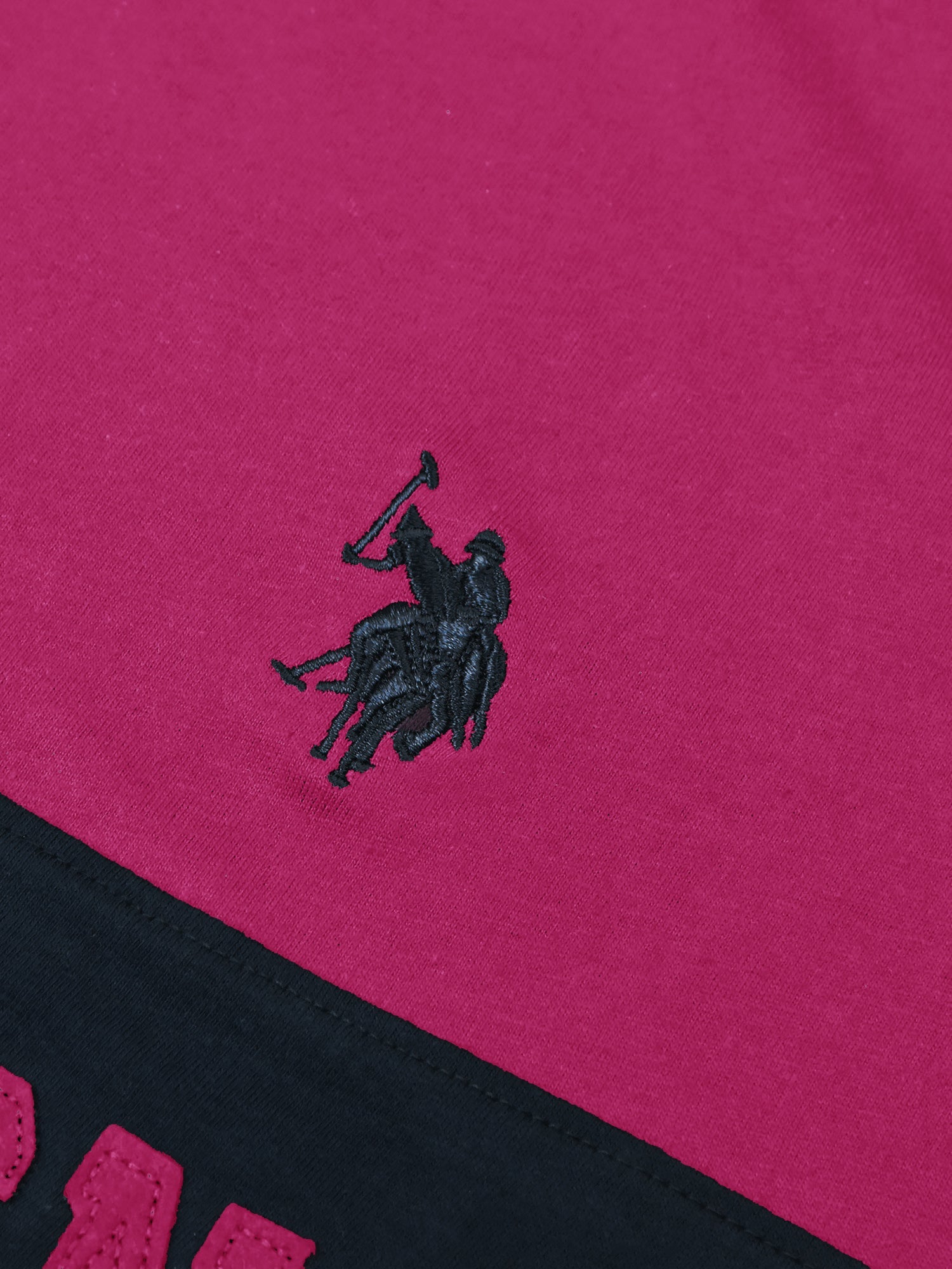 U.S.P.A Polo Shirt For Men-Magenta & Navy-RT49