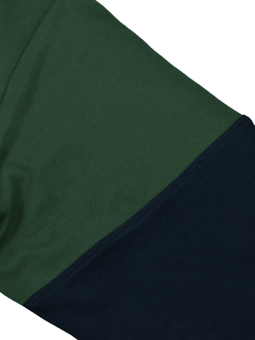 U.S.P.A Long Sleeve Polo Shirt For Men-Green & Navy-SP6446