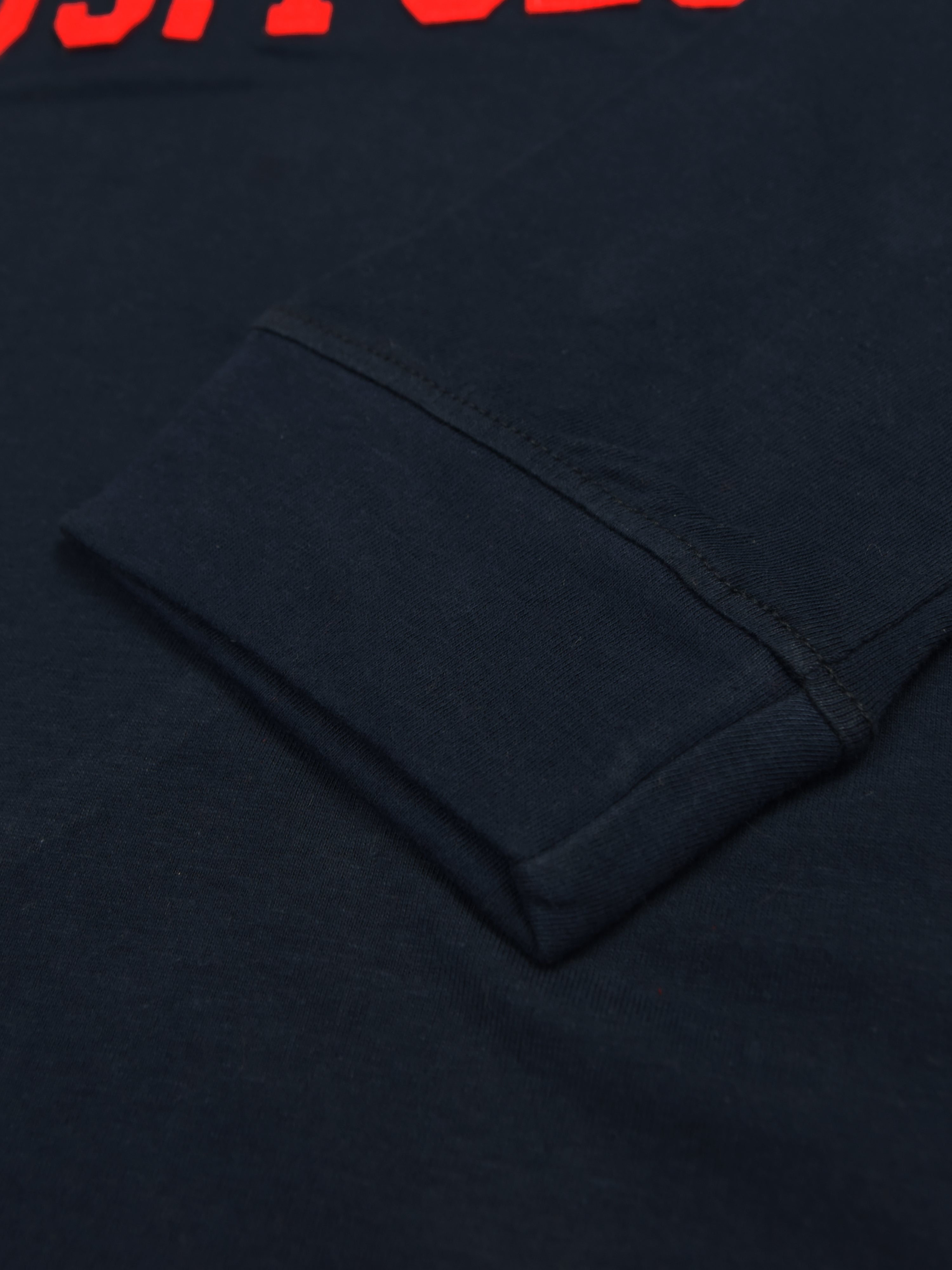 U.S.P.A Long Sleeve Polo Shirt For Men-Red & Navy-SP6435