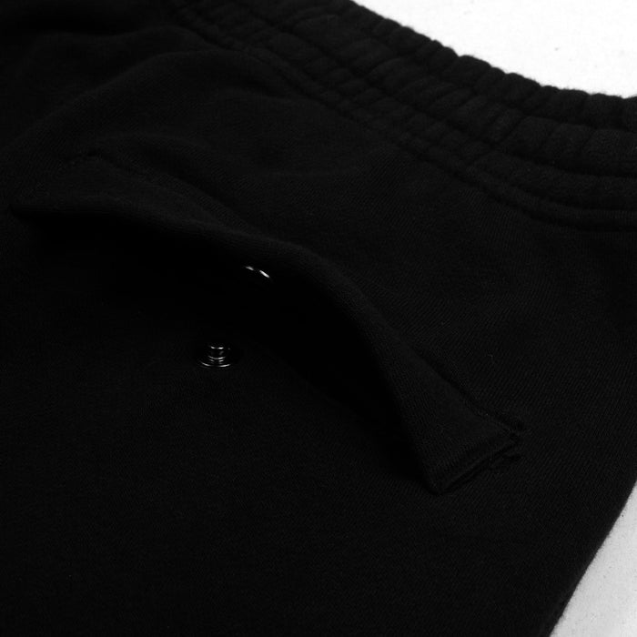 RB Heavy Fleece Regular Fit Gathering Bottom Trouser For Men-Black-RT1157