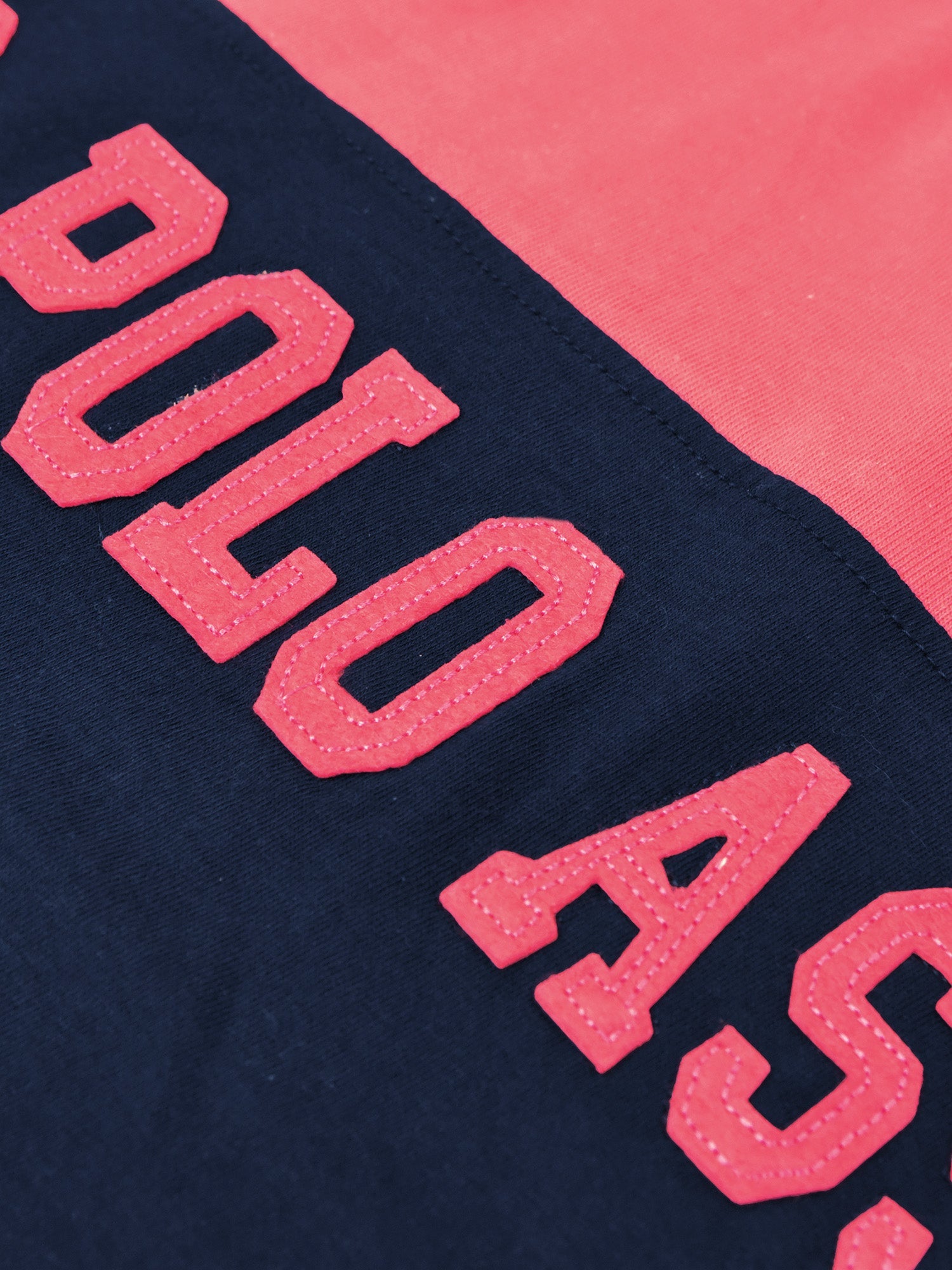 U.S.P.A Long Sleeve Polo Shirt For Men-Pink & Navy-BE16870