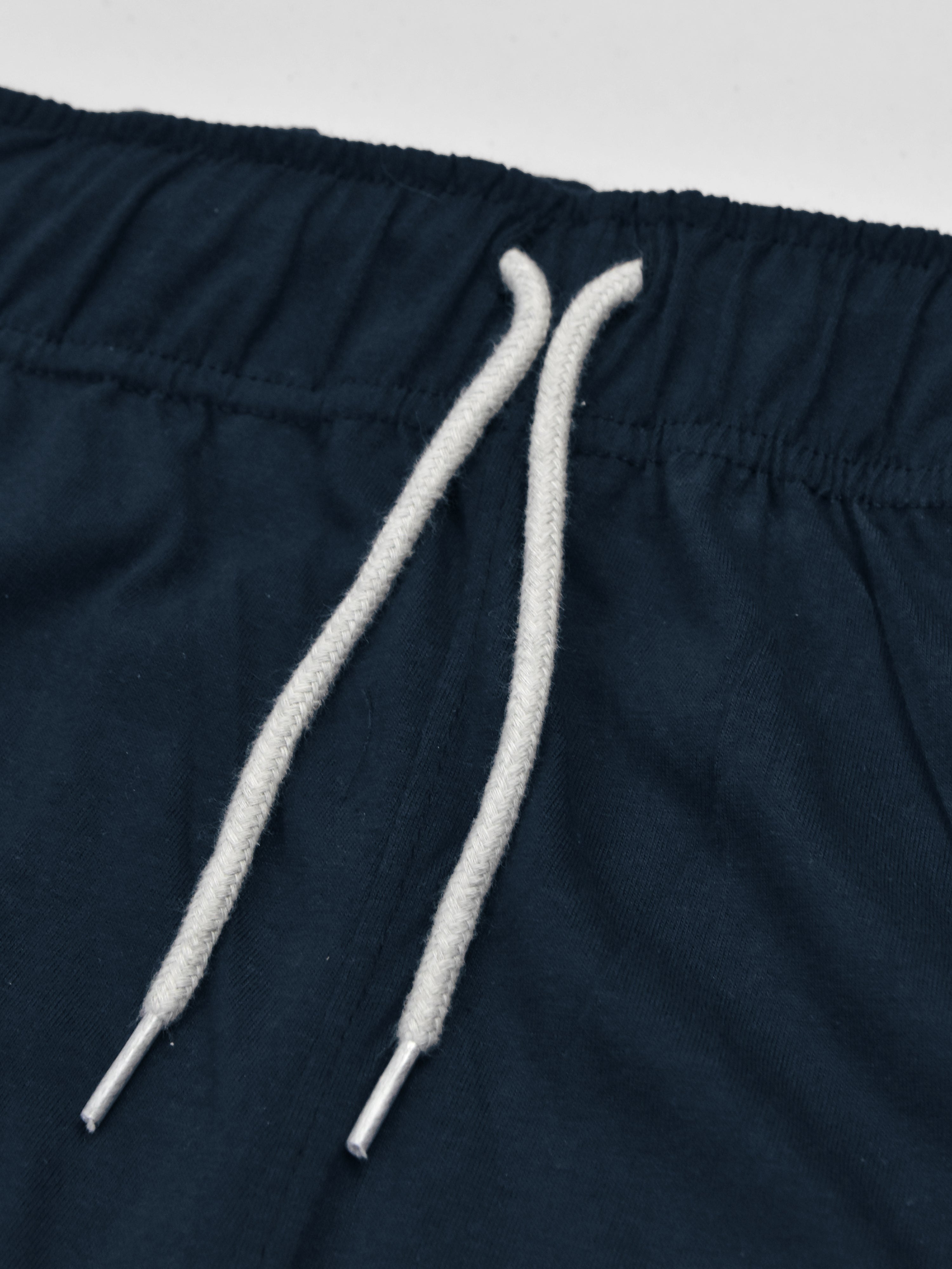 Summer Single Jersey Slim Fit Trouser For Men-Navy With Grey Pannel-RT108