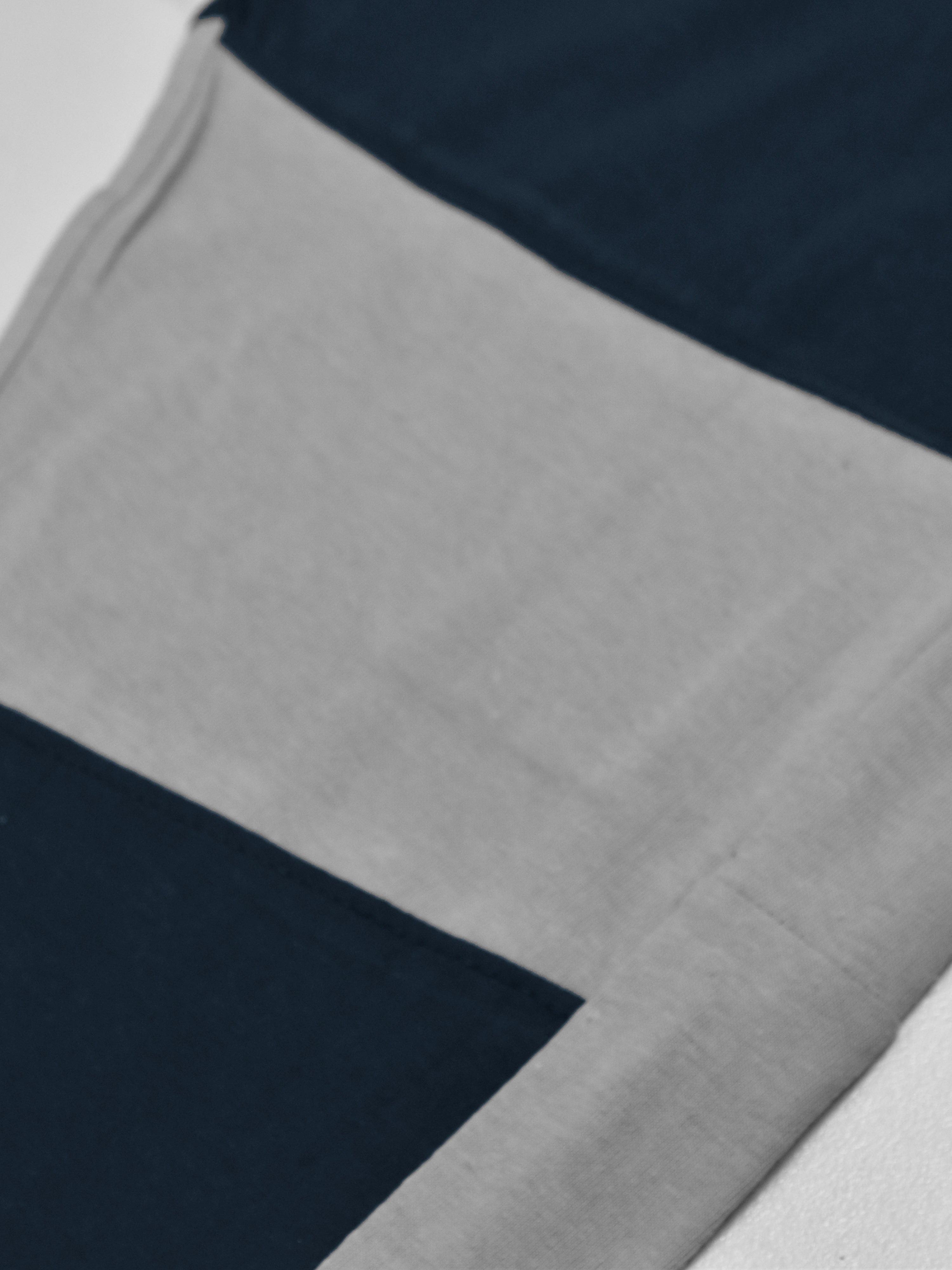 Summer Single Jersey Slim Fit Trouser For Men-Navy With Grey Pannel-RT108