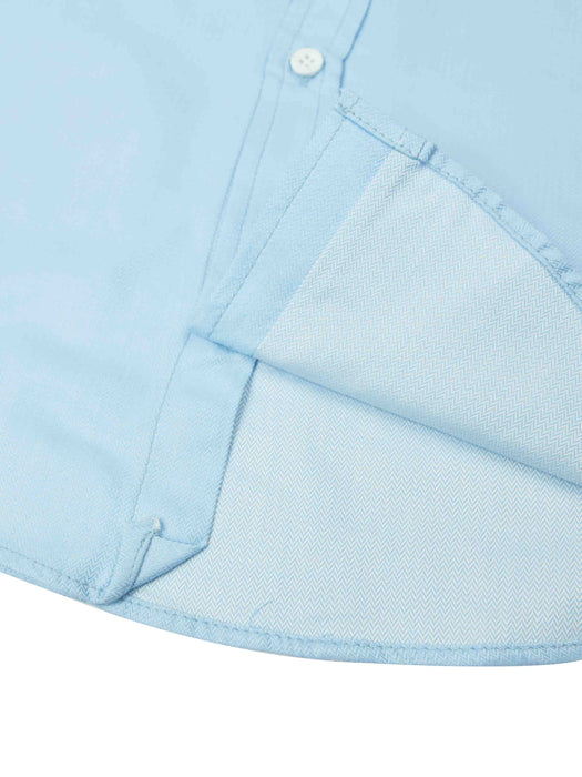 Oxen Nexoluce Premium Slim Fit Casual Shirt For Men-Sky Blue-SP6366