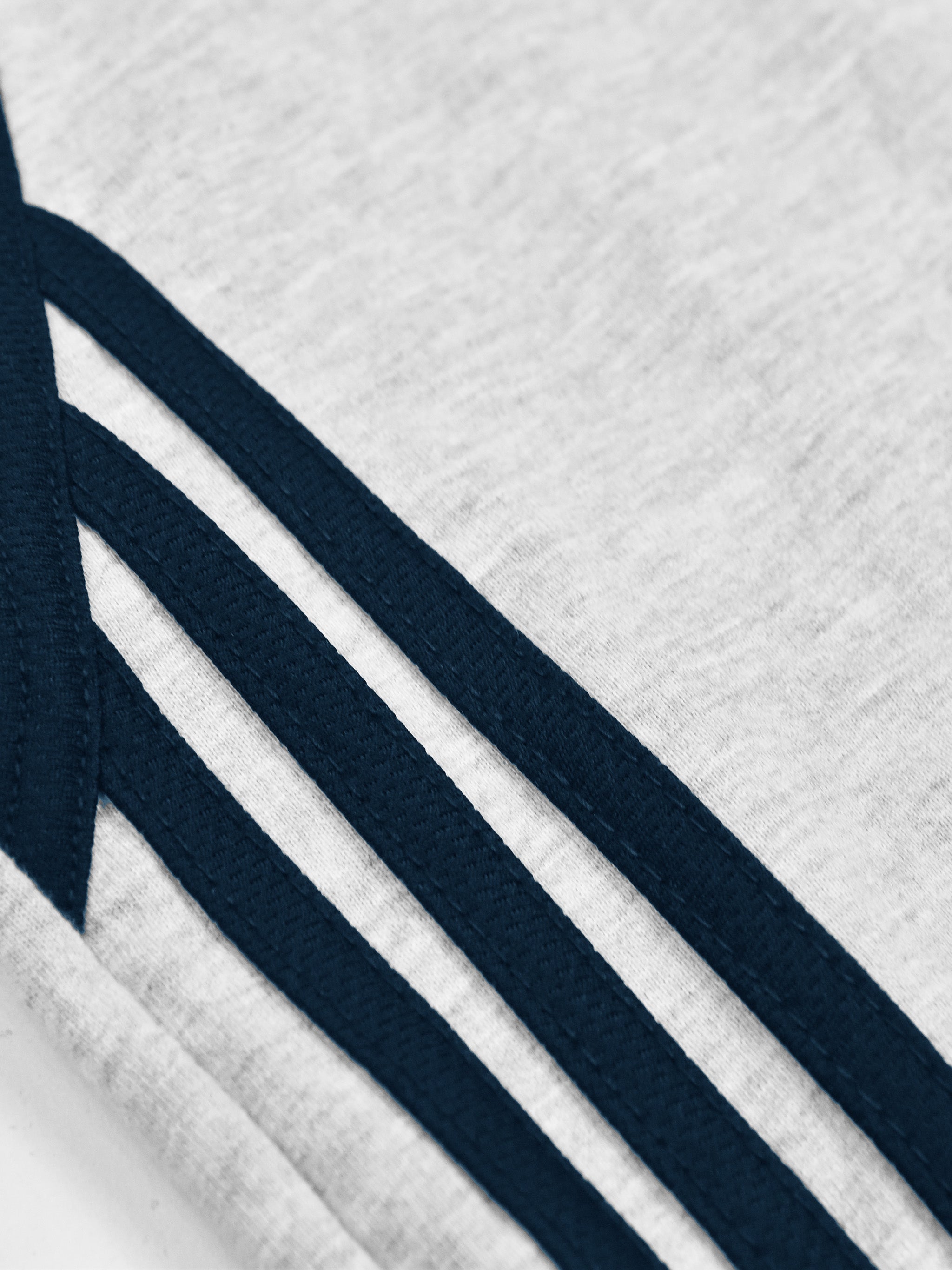 Summer Jersey Terry Slim Fit Short For Kids-Grey Melange with Navy Stripes-RT2474