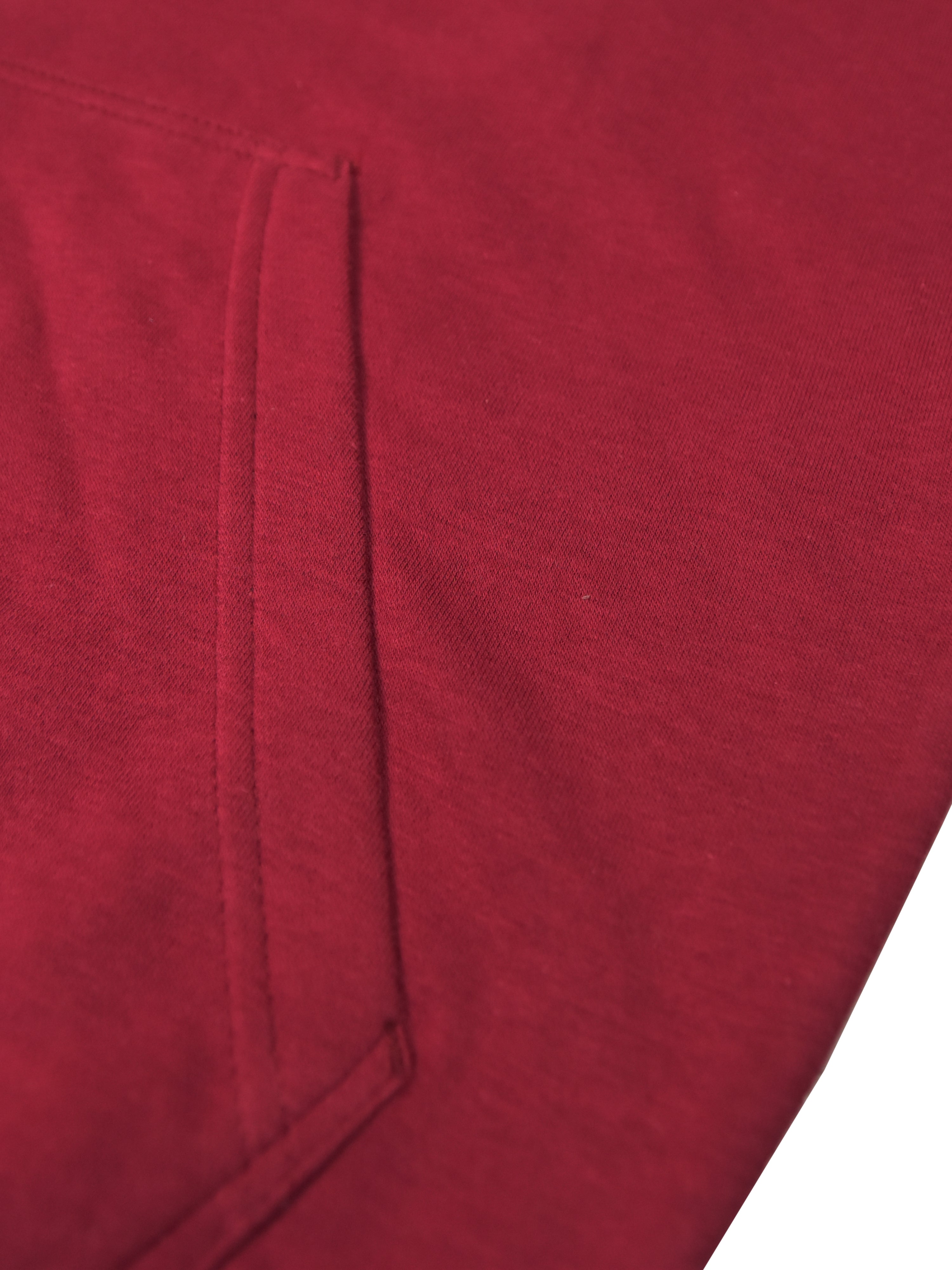 NK Fleece Cowl Neck Sleeveless Hoodie For Men-Maroon-RT2135
