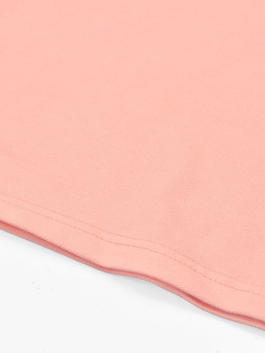 Summer Polo Shirt For Men-Pink & Dark Navy-SP6866