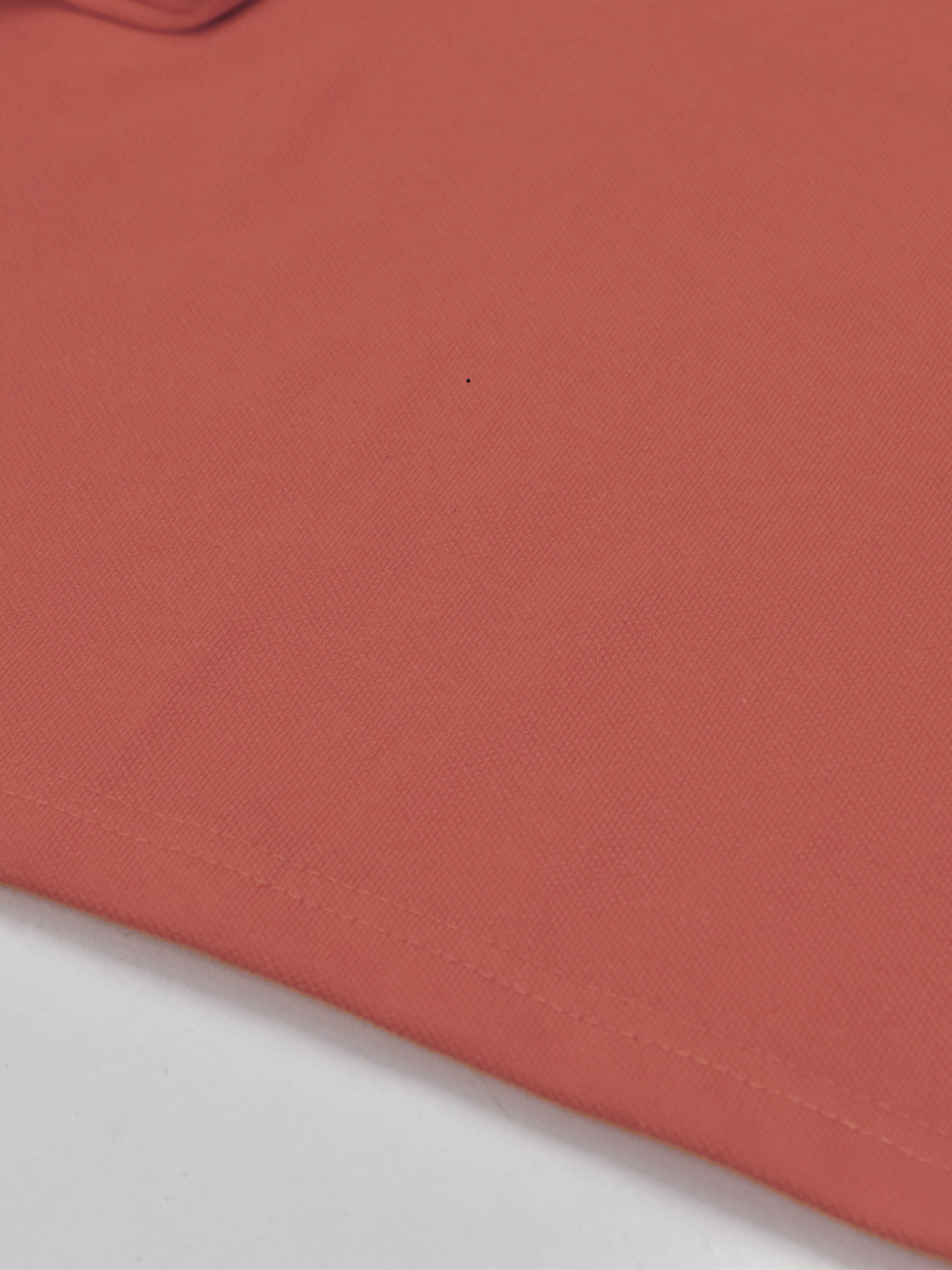 Summer Polo Shirt For Men-Carrot Red & Dark Navy-RT2366