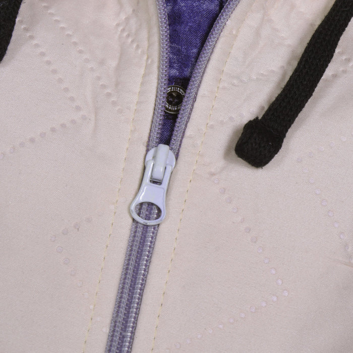 Quilted Zipper Hoodie For Kids-Light Pink-NA10130