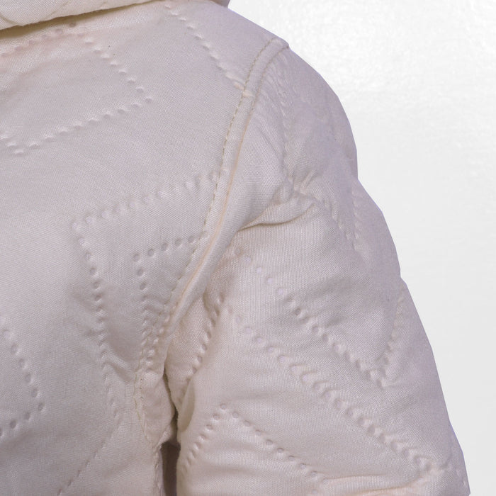 Quilted Zipper Hoodie For Kids-Light Pink-NA10130