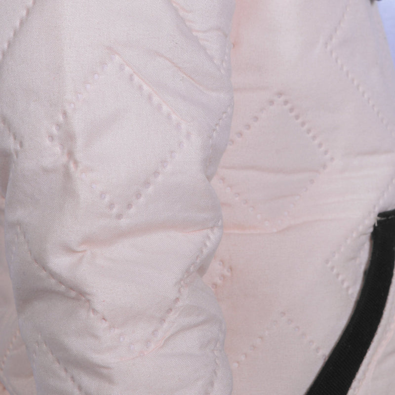 Quilted Zipper Hoodie For Kids-Light Pink-NA10130