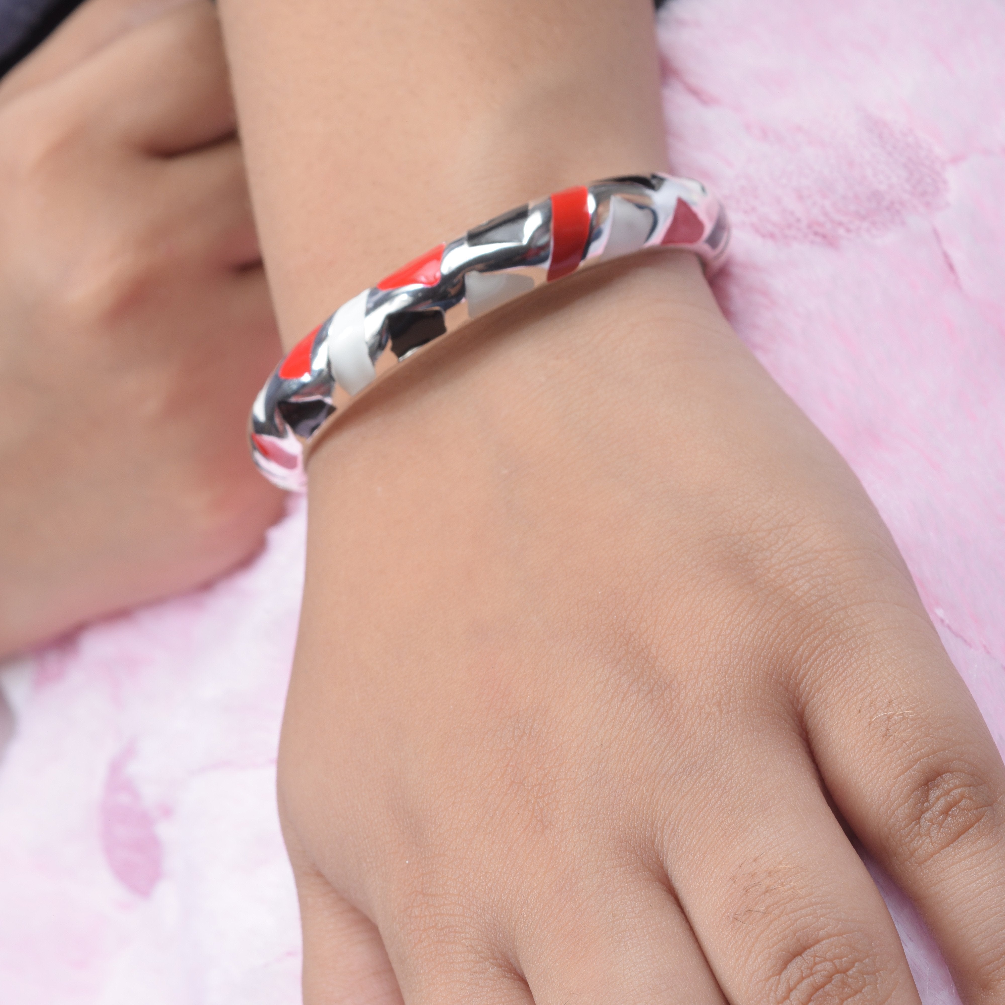 Ladies Full Stylish Mettel Multi Color Hand Bracelets-SP2539