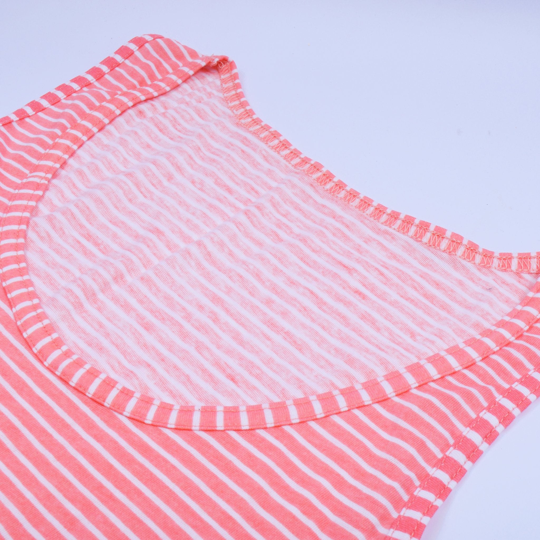 U.S Polo Sleeve Less Sleeping Suit For Women-Pink Striper-RT603