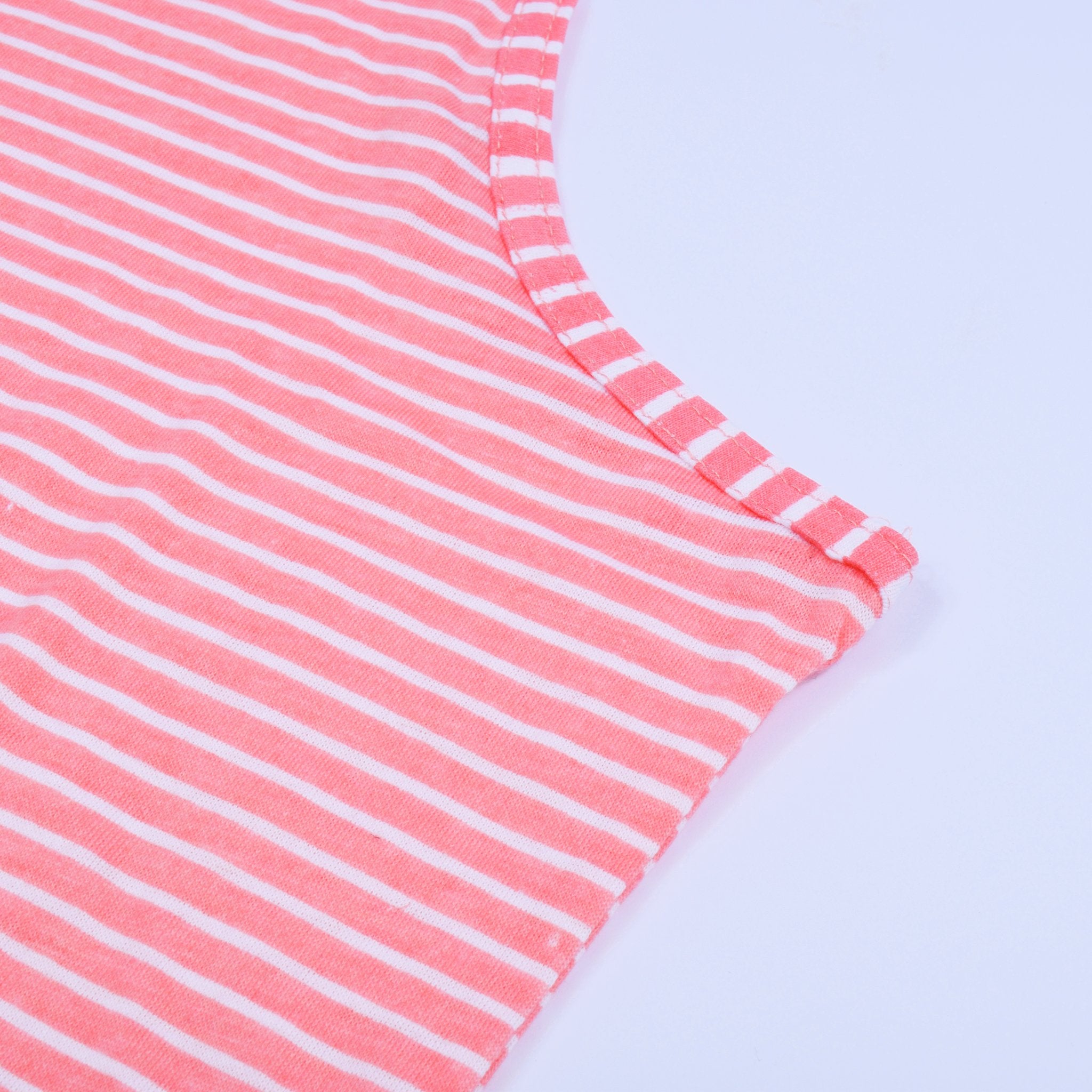 U.S Polo Sleeve Less Sleeping Suit For Women-Pink Striper-RT603