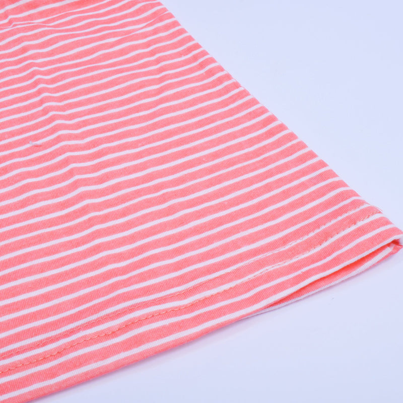 U.S Polo Sleeve Less Tank Top For Women-Pink Striper-RT604