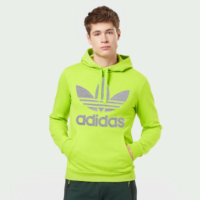 Fleece Pullover Hoodie For Men-Light Pale Green-NA10280