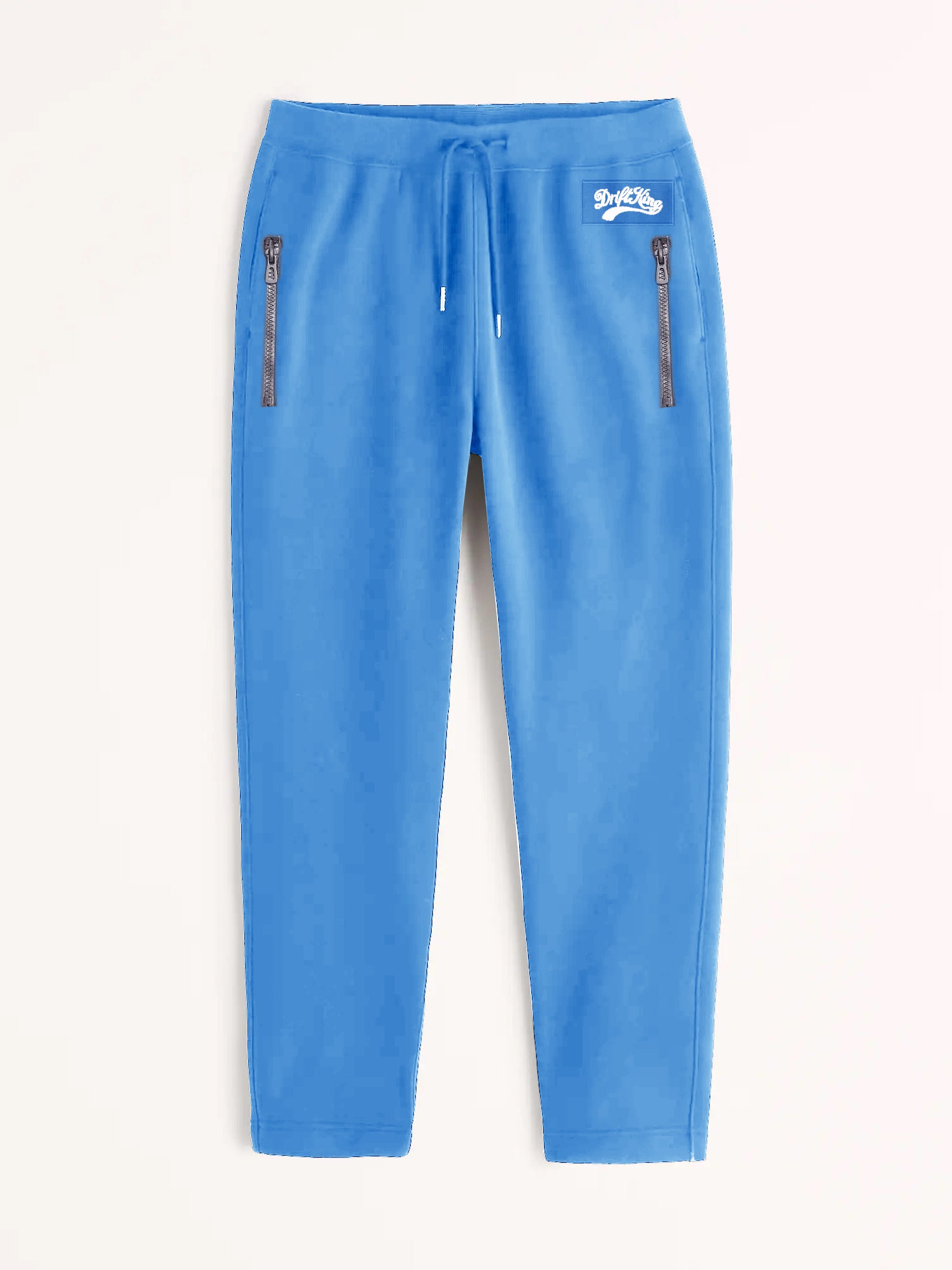 Drift King Regular Fit Zipper Fleece Jogger Trouser For Men-Cyan Blue-BE15392