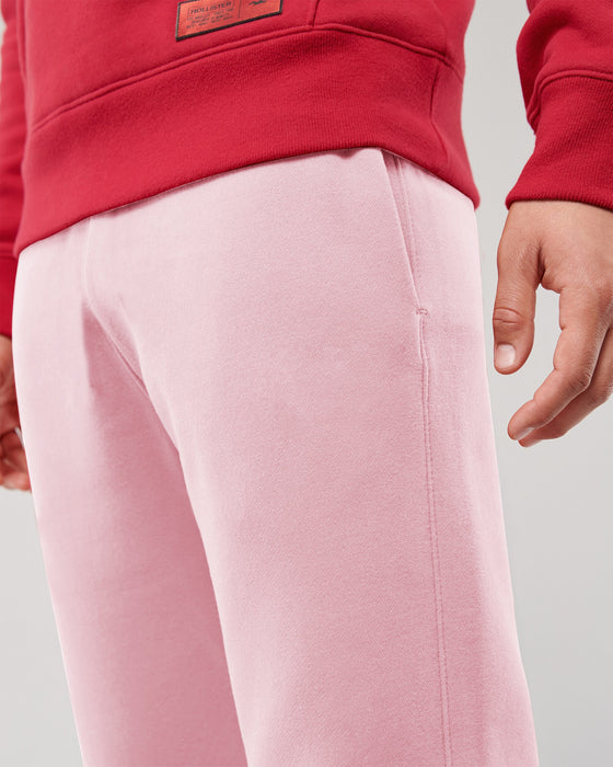 Boohoo Men Gathering Bottom Fleece Trouser For Men-Pink-BR14390