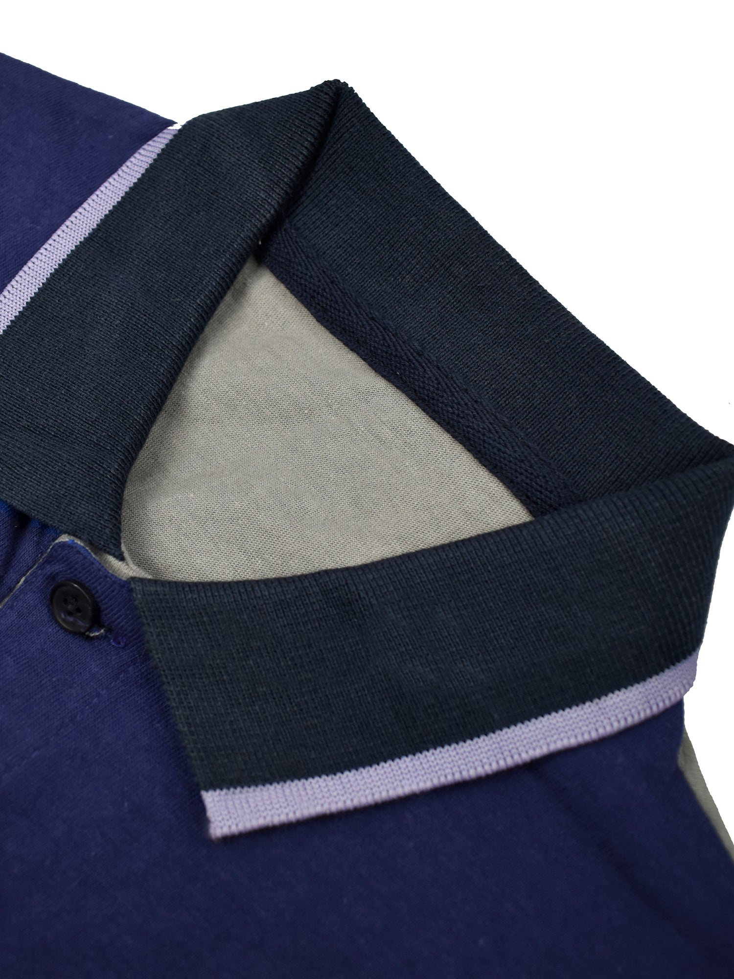 Champion Single Jersey Polo Shirt For Kids-Grey Cyan & Blue-RT2414