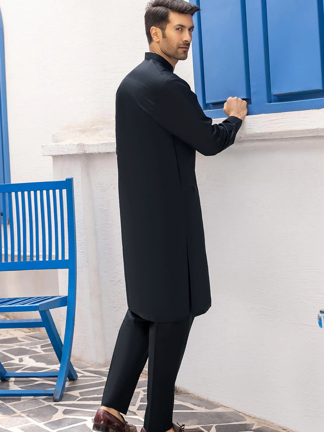 Maryland Cotton Sutton Unstitched Suit For Men-Navy-RT2447