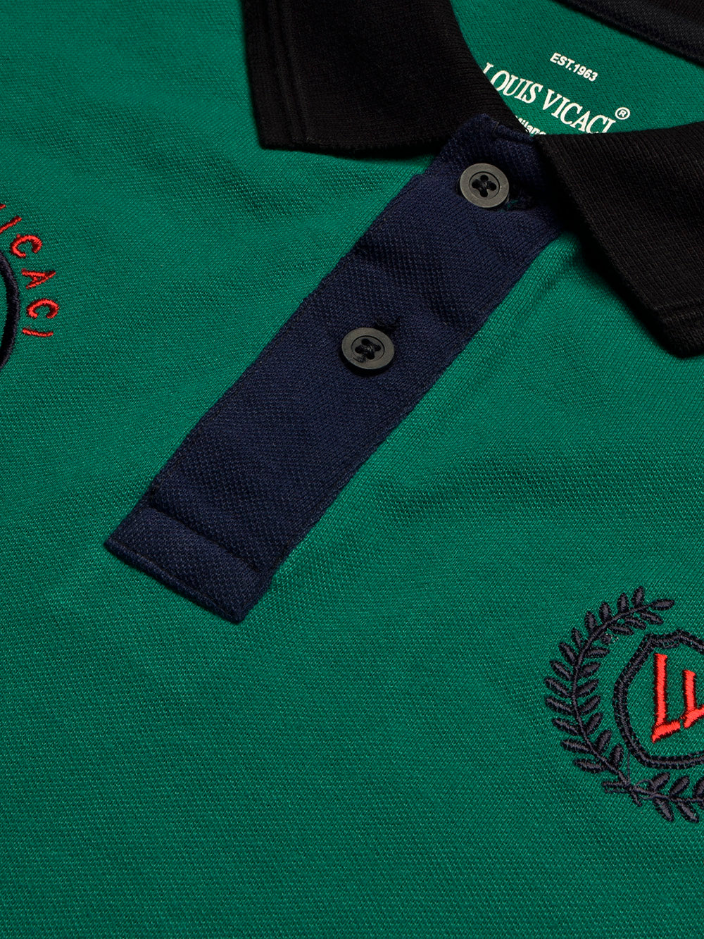 Summer Polo Shirt For Men-Dark Cyan Green Melange & Dark Navy-RT2368
