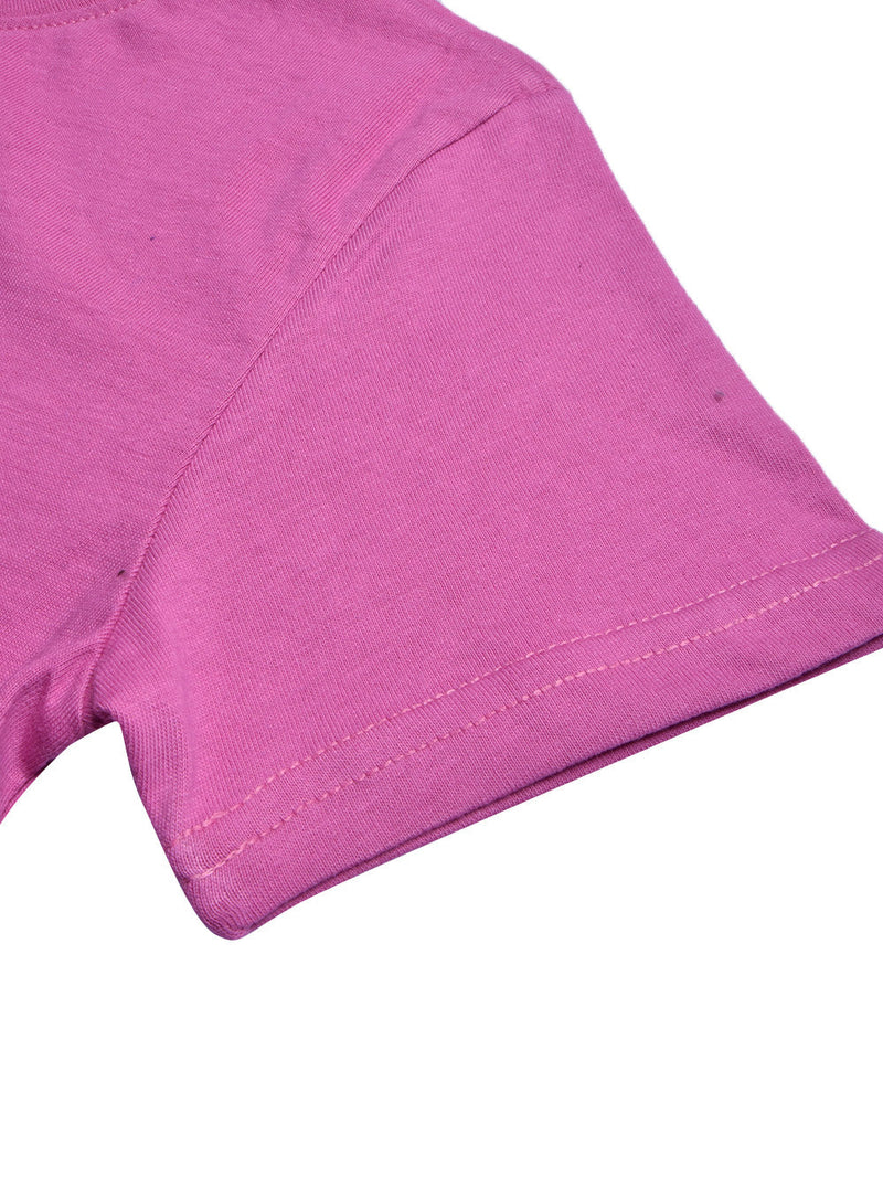 Louis Vicaci Single Jersey Tee Shirt For Kids-Magenta-BE841/BR13080